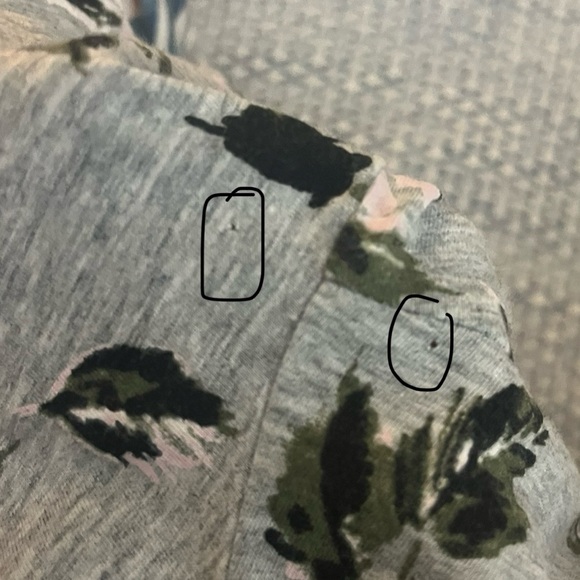 Rebecca Taylor Floral Ruffle Sleeve Grey Top - Picture 5 of 5